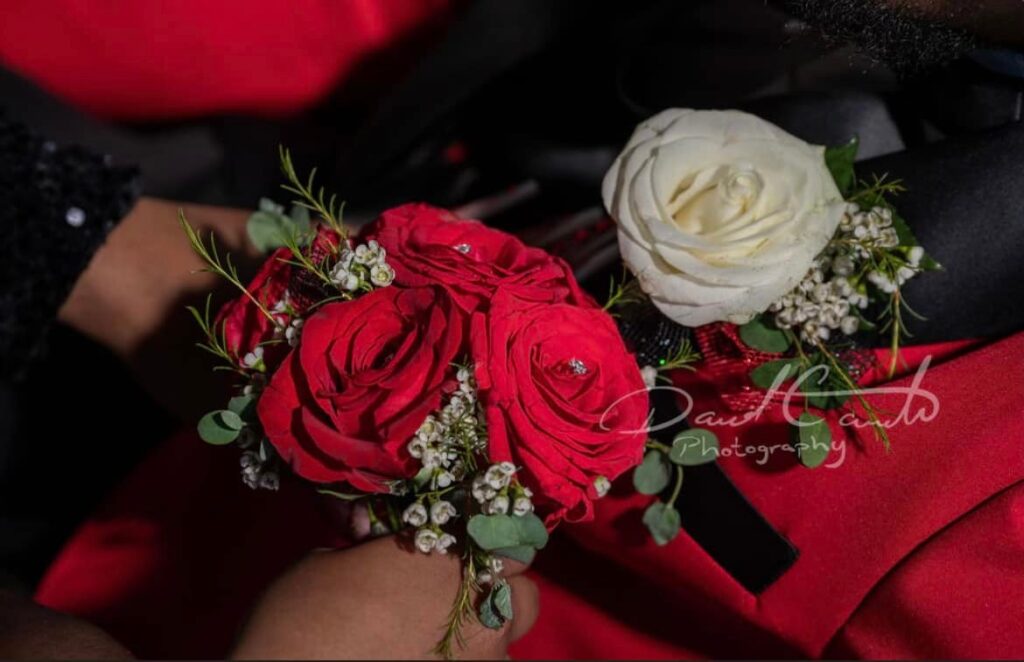 red corsage